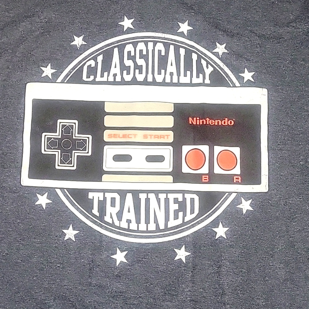 Nintendo gray mens tee XL